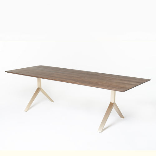 Tavolo da pranzo contemporaneo - OVERTON - DE LA ESPADA - in rovere / in noce / in legno massiccio