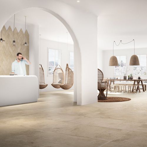 Piastrella in gres porcellanato - SPRINGSTONE  - MARCA CORONA - a rilievo / 3D / da interno