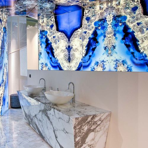 Lastra in pietra in vetro - GEM  - SICIS - per pavimento / per interni / per stanza da bagno