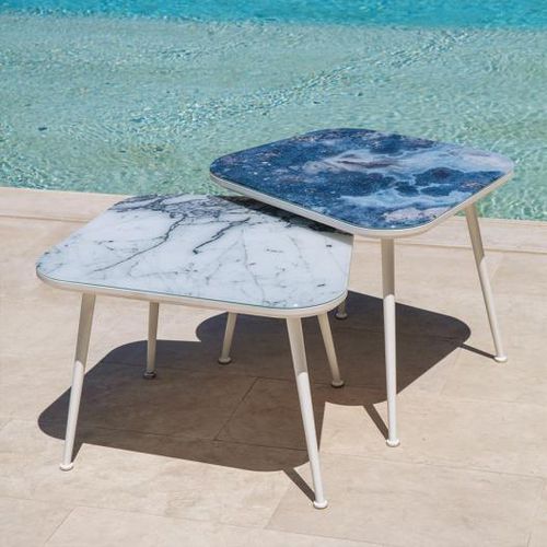 Tavolo d'appoggio contemporaneo - FILICUDI  - SICIS - in HPL / con supporto in alluminio / con supporto in metallo laccato