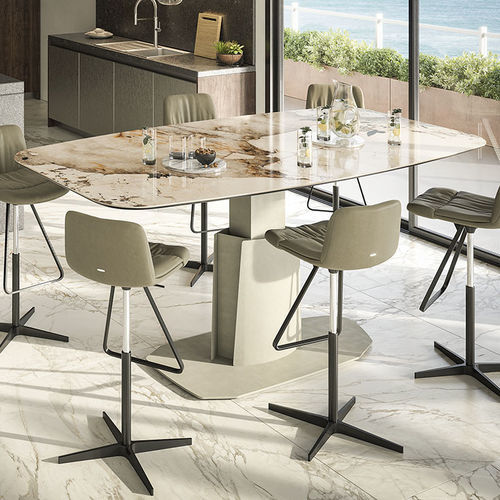 Tavolo contemporaneo - AVIATOR  - Cattelan Italia - in ceramica / con supporto in acciaio / rettangolare