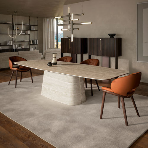 Tavolo da pranzo contemporaneo - NAPOLEON - Cattelan Italia - in legno / in ceramica / con base in ceramica