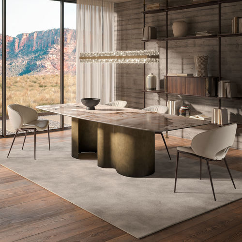 Tavolo da pranzo contemporaneo - PAPEL - Cattelan Italia - in legno / in vetro / in ceramica