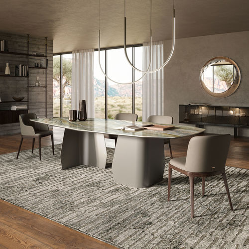 Tavolo da pranzo contemporaneo - SENATOR  - Cattelan Italia - in noce / in vetro / in ceramica