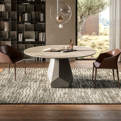 Tavolo da pranzo contemporaneo - ZERMATT - Cattelan Italia - in MDF / con supporto in acciaio laccato / rettangolare