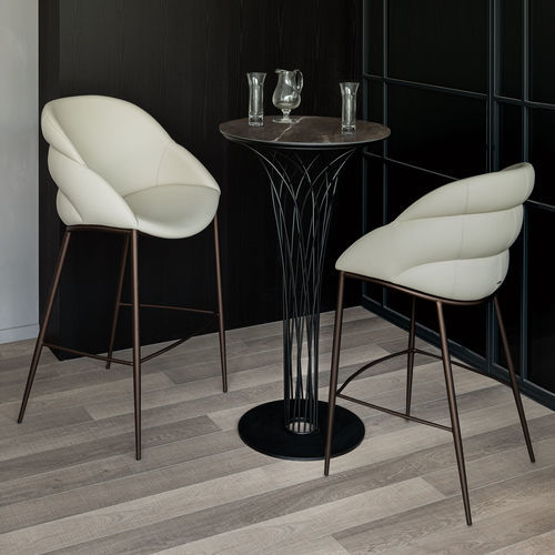 Sedia alta contemporanea - CAMILLA - Cattelan Italia - da interno / in tessuto / in pelle