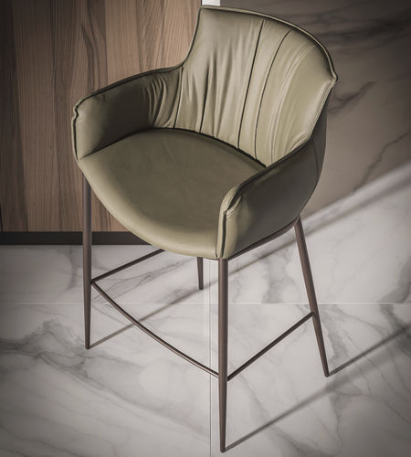 Sedia alta contemporanea - RHONDA - Cattelan Italia - da interno / in tessuto / in pelle
