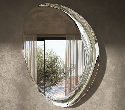 Specchio a muro - ASCOT - Cattelan Italia - contemporaneo / aspetto bronzo / verticale