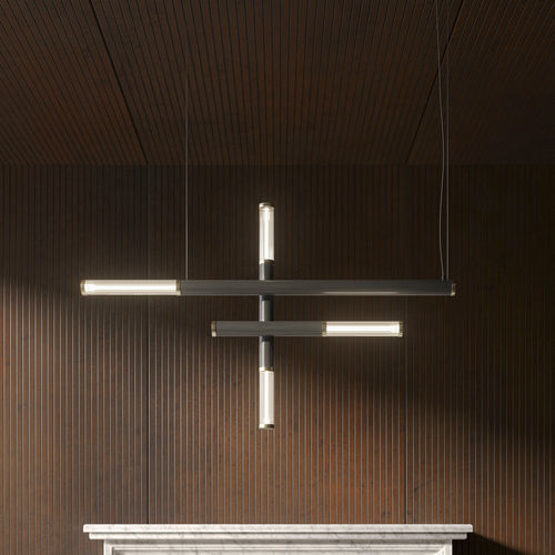 Lampada a sospensione - REGATA - Cattelan Italia - in acciaio laccato / in ottone spazzolato / in vetro borosilicato