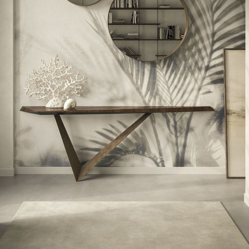 Consolle contemporanea - VARENNE - Cattelan Italia - in noce / con supporto in acciaio laccato / triangolare