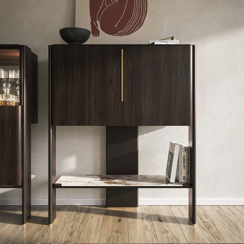 Mobile bar contemporaneo - CREMONA - Cattelan Italia - in noce / in legno laccato / in rovere