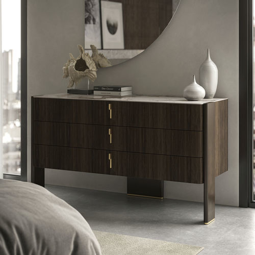 Cassettone contemporaneo - JULIAN - Cattelan Italia - in legno laccato / in rovere / in noce