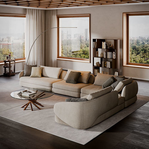 Divano modulare - CRAIG - Cattelan Italia - contemporaneo / in tessuto / in legno