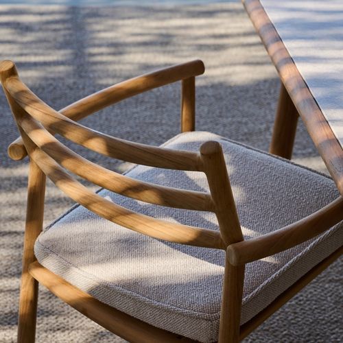 Sedia contemporanea - UKIYO - Tribù - da esterno / in teak / in tessuto