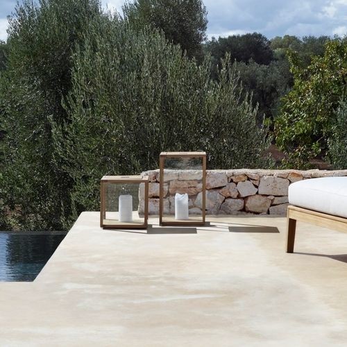 Lanterna contemporanea - D501 Series - Tribù - in vetro / in teak / LED