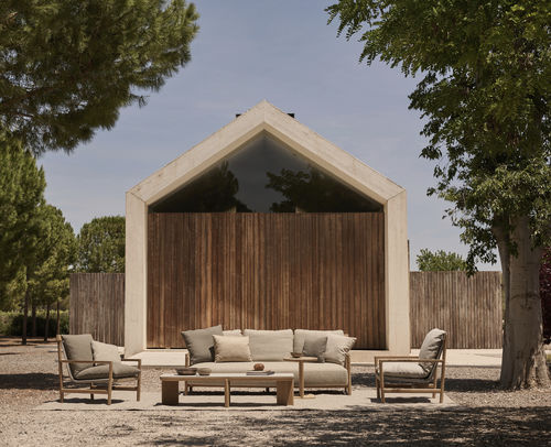 Poltrona contemporanea - AMANU - Tribù - in Canax® / in fibre sintetiche / in teak