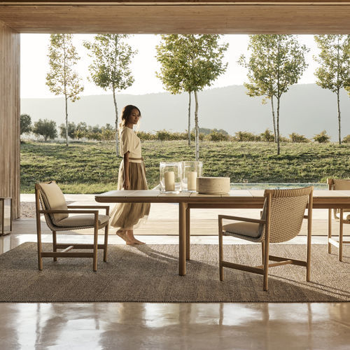 Poltrona design - AMANU - Tribù - in tessuto / in Canax® / in teak
