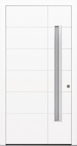 Porta d'ingresso - HT 410 GA-B0B - Internorm - in alluminio / battente / semivetrata