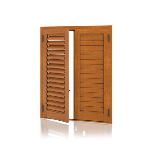 Persiana battente - K80 : PLANAR ADJUSTABLE - KIKAU - a lamelle / in alluminio / aspetto legno