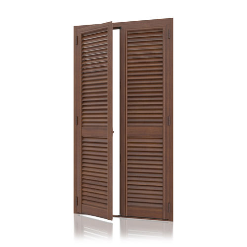 Persiana battente - STORIKA : FIXED - KIKAU - a lamelle / in alluminio / aspetto legno