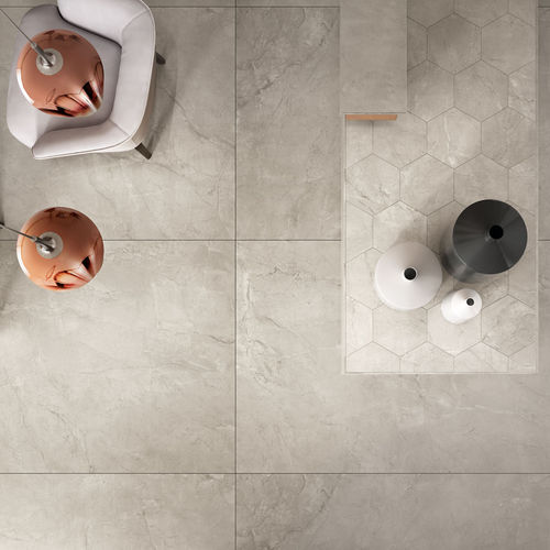 Piastrella in gres porcellanato - ELEMENTS LUX : SILVER GREY - CERAMICHE KEOPE - lucida / da interno / da parete