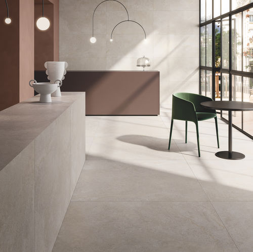 Piastrella in gres porcellanato - BRYSTONE : WHITE - CERAMICHE KEOPE - opaca / liscia / da interno