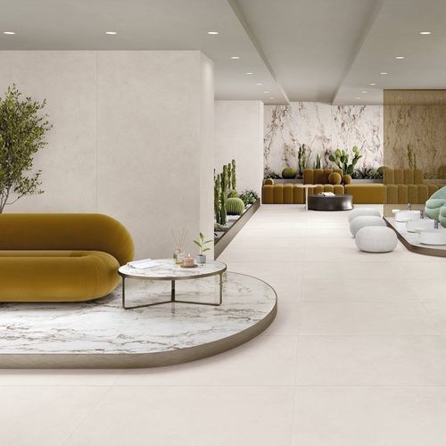 Piastrella in gres porcellanato - DISTRICT WHITE - CERAMICHE KEOPE - opaca / da interno / da esterno