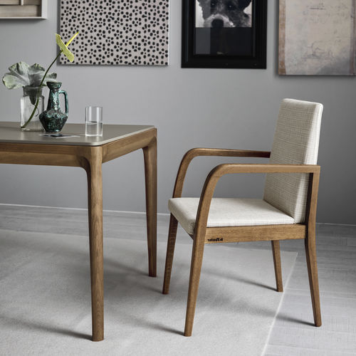 Sedia contemporanea - KUNTI - LE FABLIER - da interno / in tessuto / in rovere