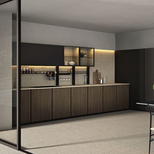 Cucina contemporanea - ALTEA - MAISTRI - in HPL / con isola / senza maniglie