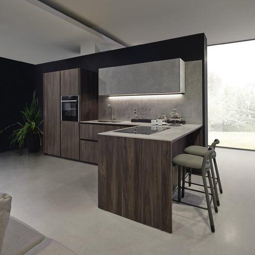 Cucina contemporanea - ARKA - MAISTRI - in HPL / con isola / a L