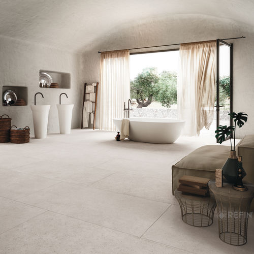 Piastrella in gres porcellanato - BLOCK MIST - CERAMICHE REFIN - liscia / da interno / da bagno