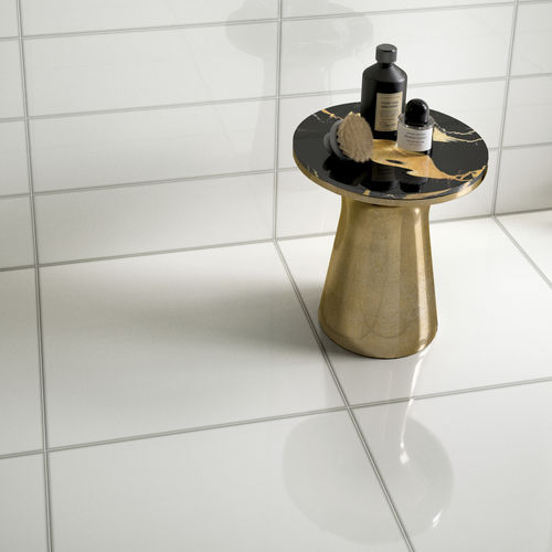 Piastrella in gres porcellanato - VETRI BIANCO - CERAMICHE REFIN - lucida / da interno / da bagno