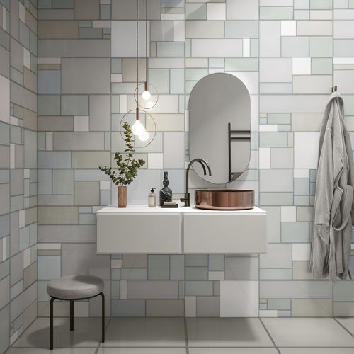 Piastrella in gres porcellanato - VETRI PIET  - CERAMICHE REFIN - lucida / da interno / da bagno