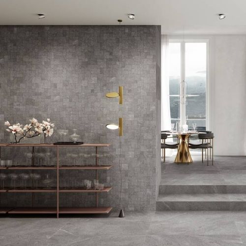 Piastrella in gres porcellanato - TUNE SNOW MOSAICO - CERAMICHE REFIN - levigata / con scanalature / da interno