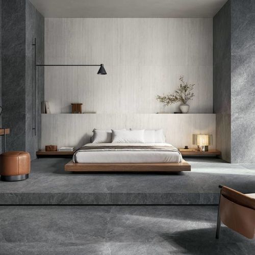 Piastrella in gres porcellanato - ERAS BLACK - CERAMICHE REFIN - opaca / da interno / da sala