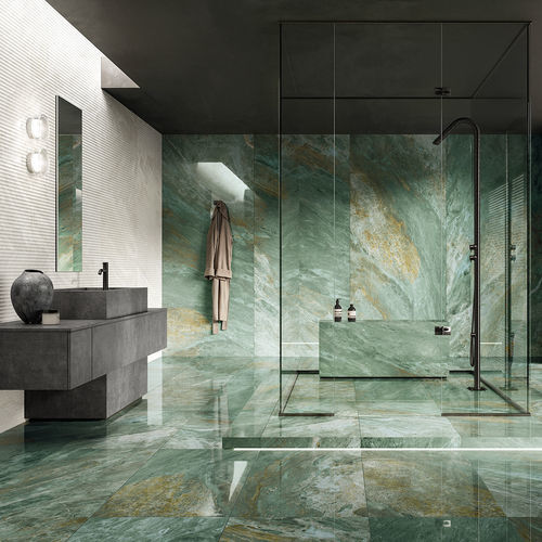 Piastrella in gres porcellanato - PRESTIGIO KALEIDOS SMERALDO - CERAMICHE REFIN - lucida / opaca / da interno