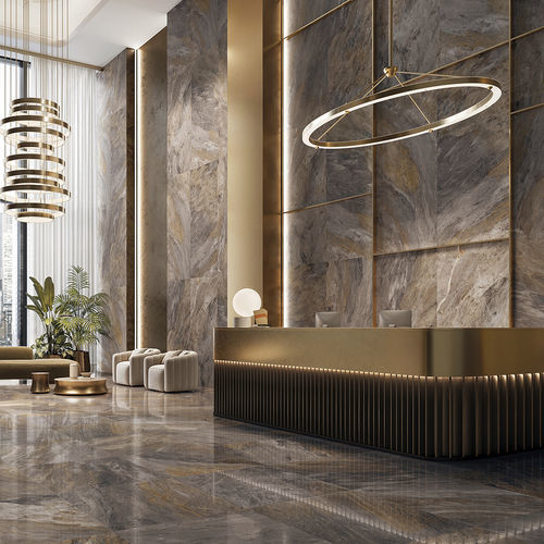 Piastrella in gres porcellanato - PRESTIGIO KALEIDOS AGATA - CERAMICHE REFIN - lucida / levigata / da interno