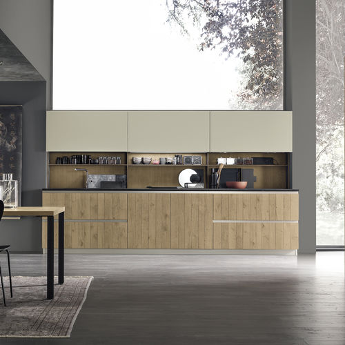 Cucina contemporanea - NATURAL - STOSA CUCINE - in rovere / in vetro / con isola