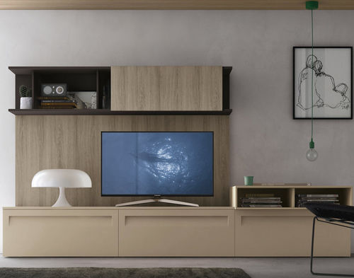 Parete attrezzata TV contemporaneo - STOSA CUCINE - in laminato / polimerico / lowboard
