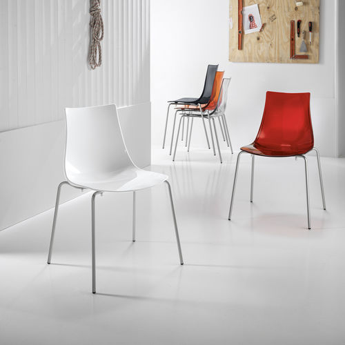 Sedia contemporanea - LUCE - STOSA CUCINE - da cucina / polimerica / con supporto in metallo verniciato