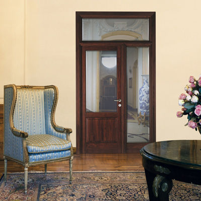 Porta da interno - BALDI - Dierre - in legno massiccio / battente / vetrata