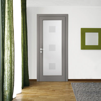 Porta da interno - SAVINI - Dierre - in legno / in acciaio inossidabile / battente