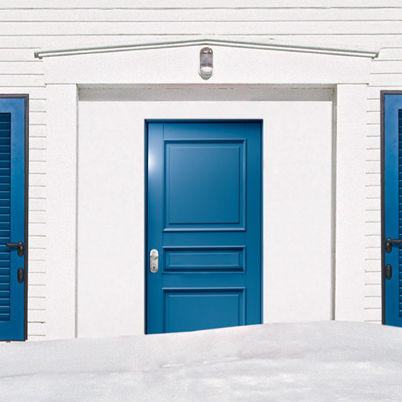 Porta d'ingresso - SYNERGY OUT - Dierre - in acciaio / in PVC / battente