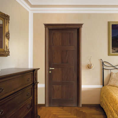 Porta da interno - RICCI - Dierre - in legno massiccio / battente / vetrata