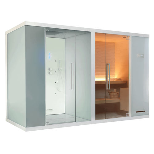 Sauna finlandese - NIRVANA COMBI 1 - Megius SpA - hammam / per uso residenziale / in hemlock