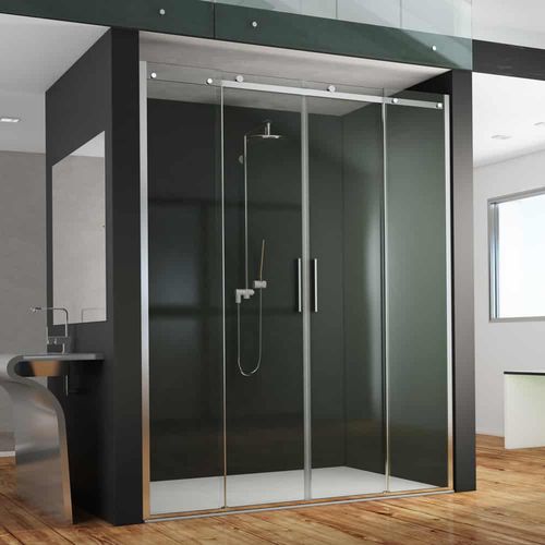 Box doccia in vetro - AXER  - Megius SpA - in acciaio inossidabile / in alluminio / con porta scorrevole