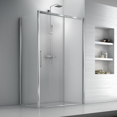 Box doccia in vetro - LIVE TOP P1S+F00 - Megius SpA - in alluminio / a porte scorrevoli / d'angolo