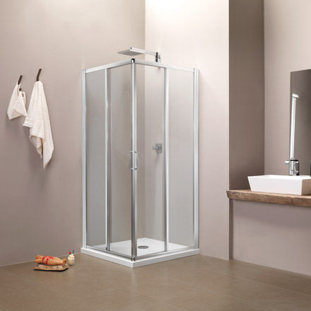 Box doccia in vetro - VANITY A12+A12 - Megius SpA - in alluminio / con porta scorrevole / d'angolo