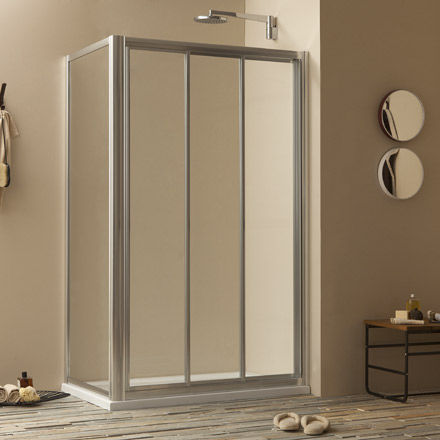 Box doccia in vetro - VANITY P00+D10 - Megius SpA - in alluminio / con porta scorrevole / rettangolare