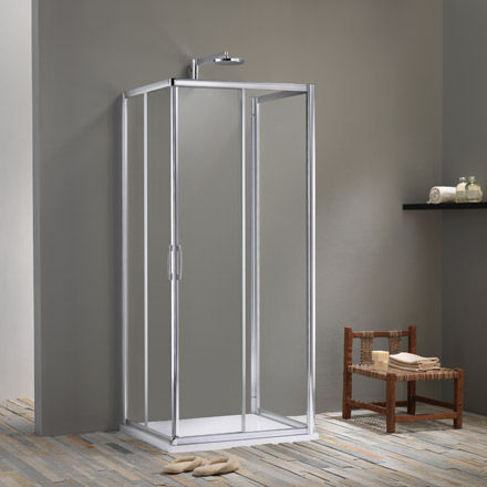 Box doccia in vetro - VANITY Z12+Z12+D10 - Megius SpA - in alluminio / con porta scorrevole / quadrato